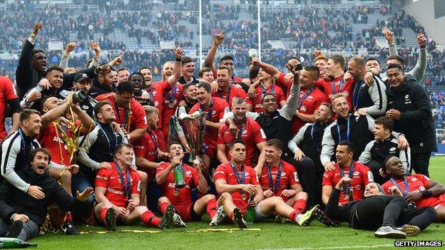 Saracens celebrate European Cup