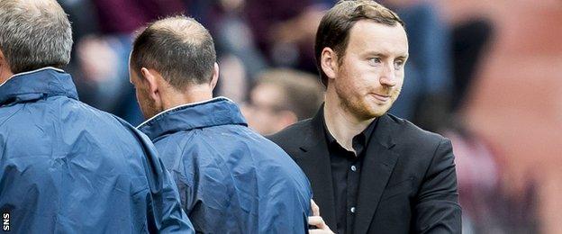 Hearts head coach Ian Cathro