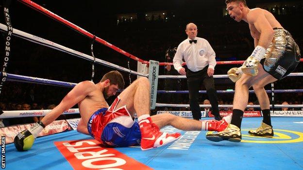 Callum Smith floors Rocky Fielding