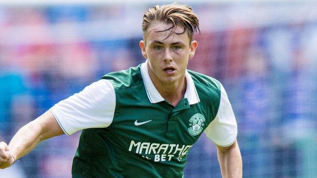 Hibernian midfielder Scott Allan