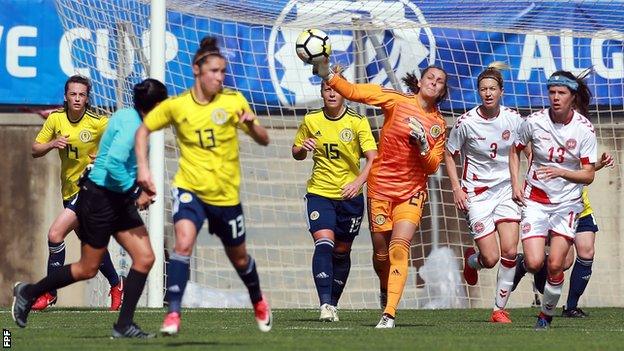 Scotland ended their Algarve Cup campaign with two wins and a narrow defeat