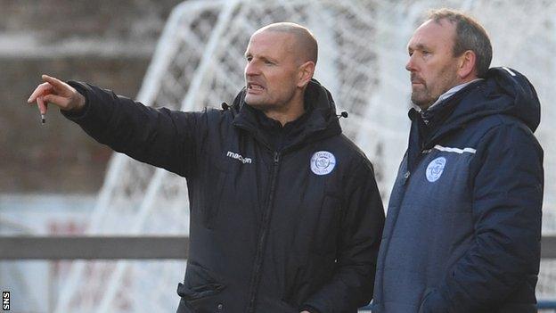 Allan Johnston and Sandy Clark have left Queen of the South after Saturday's defeat at Morton