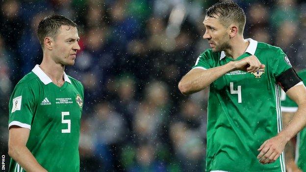 Jonny Evans and Gareth McAuley