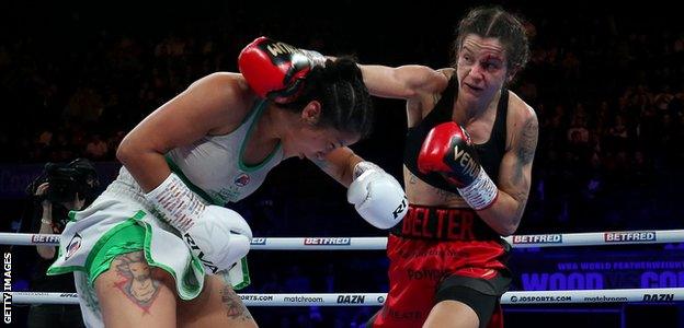 Terri Harper (right) won her fight