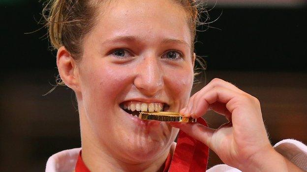 Natalie Powell beat Olympic silver medallist Gemma Gibbons to win judo gold at Glasgow 2014