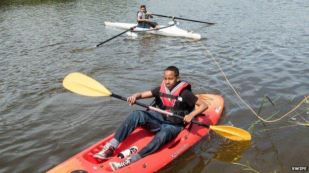 Canoeing on the Jubilee River