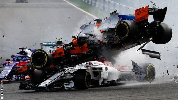 Charles Leclerc in action at the Belgian Grand Prix