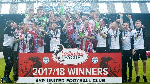 Ayr United celebrate