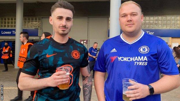 Chelsea fans Connor and Matty