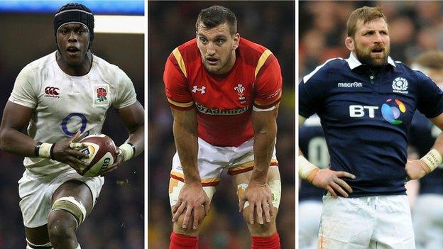 Maro Itoje, Sam Warburton and John Barclay