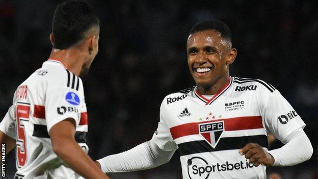 Marquinhos playing for Sao Paulo