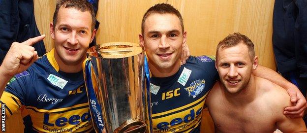 Danny McGuire, Kevin Sinfield and Rob Burrow