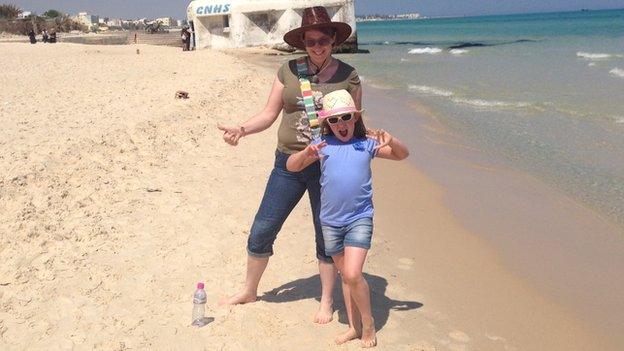 Zoe Smith on Sousse beach