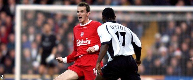 Dietmar Hamann in action for Liverpool