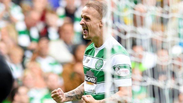 Celtic's Leigh Griffiths celebrates his goal