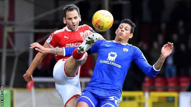 Ben Purkiss in action for Swindon Town