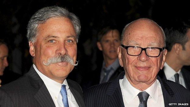 Chase Carey and Rupert Murdoch