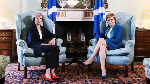 Theresa May and Nicola Sturgeon