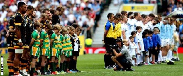 There was a minute's silence observed at Twickenham for the attack in Manchester earlier in the week