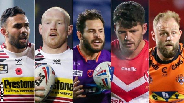 Bevan French, Liam Farrell, Aidan Sezer, Lachlan Coote and Paul McShane are in line to succeed last year's Steve Prescott Man of Steel award winner Jackson Hastings