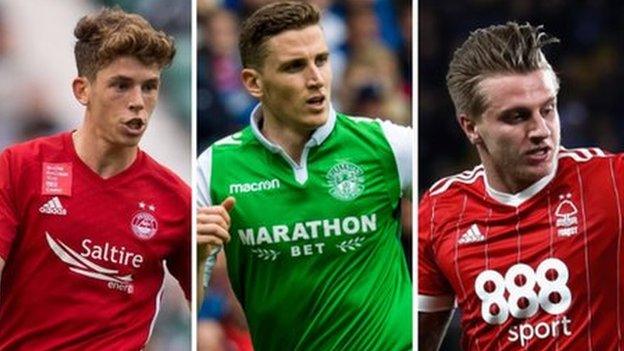 Aberdeen's on-loan Celtic player Ryan Christie, Hibs' Paul Hanlon and Nottingham Forest's Jason Cummings have made the national squad