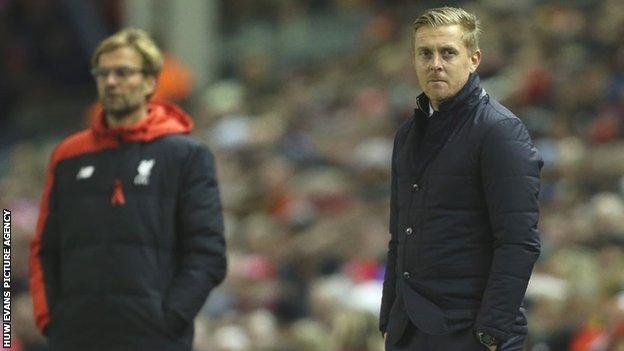 Garry Monk and Jurgen Klopp