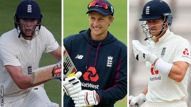 Zak Crawley, Joe Root and Joe Denly