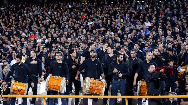 Iran fans at match v South Korea