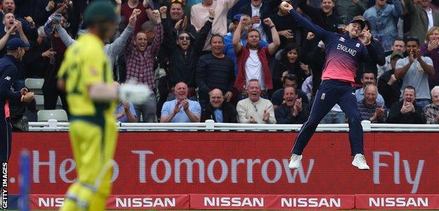 Jason Roy, despite his athletic catch, was dropped for England's semi-final defeat against Pakistan because of a poor run of scores