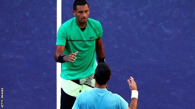 Nick Kyrgios and Novak Djokovic