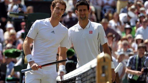 Andy Murray and Novak Djokovic