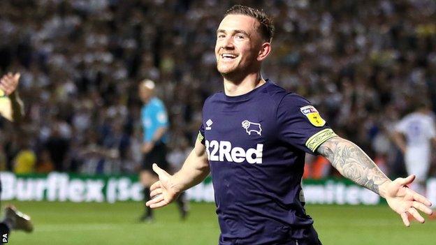 Derby County striker Jack Marriott