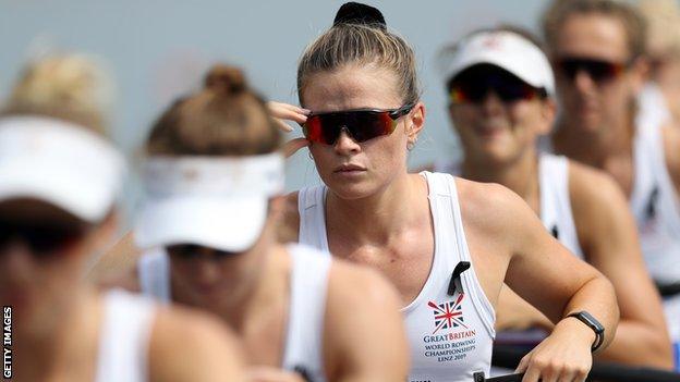 Rebecca Shorten (centre) won the pairs event with partner Rowan McKellar at the recent Great Olympic Olympic trials