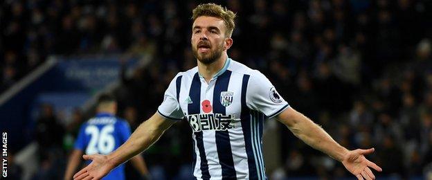 James Morrison celebrates scoring for West Brom