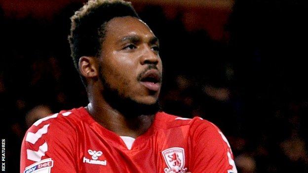 Brit Assombalonga celebrating for Middlesbrough