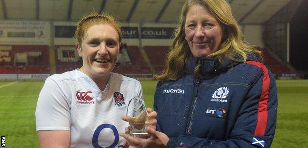 England's Harriet Millar-Mills was the outstanding player on the Broadwood pitch