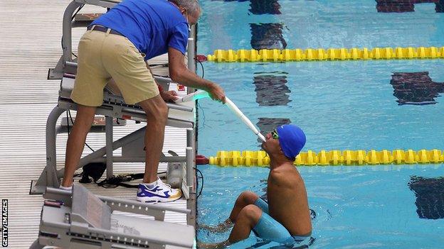 Swimmer Abbas Karimi