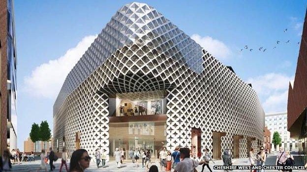 Artists impression of new department store.