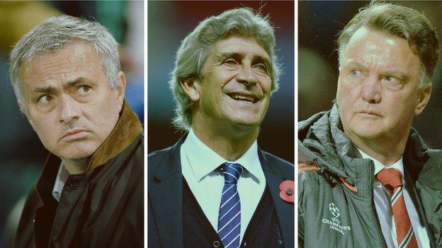 Jose Mourinho, Manuel Pellegrini, Louis van Gaal