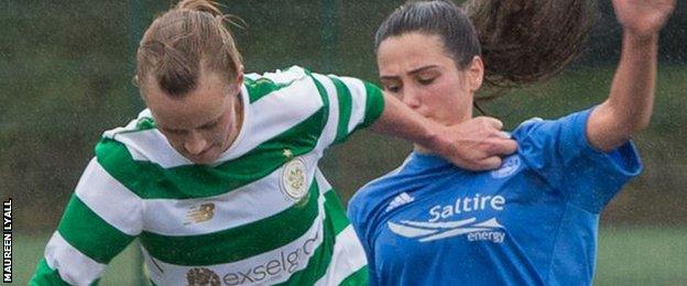 Celtic's Natalie Ross and Shannon McGregor of Aberdeen