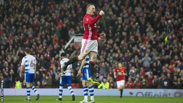 Wayne Rooney celebrates