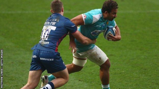 Marco Mama's try against his old club put Worcester ahead for the only time against Bristol