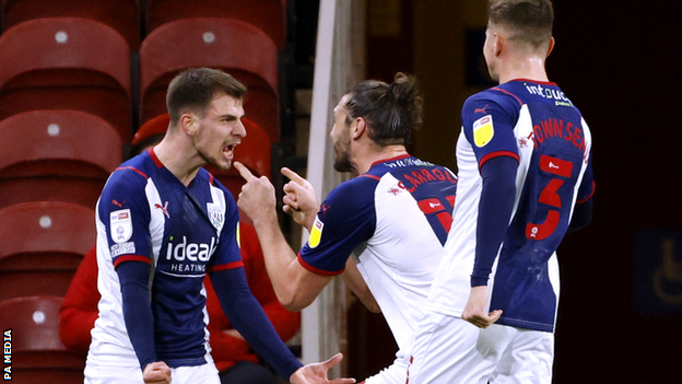 Jayson Molumby's first goal for West Bromwich Albion, set up by Andy Carroll, was only the second of his career