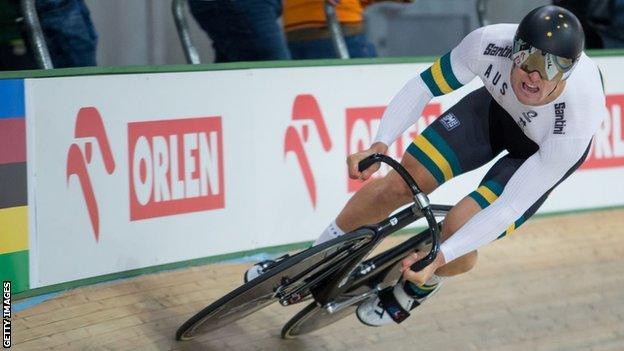 Australian cyclist Matthew Glaetzer