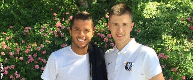 Giovani Dos Santos (left), Seb Bialasik (right)