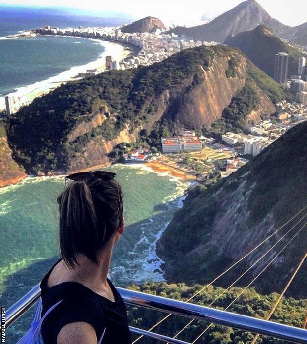 Maddie Hinch looks out from Sugerloaf mountain