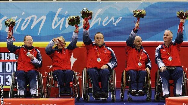 The GB wheelchair curling team