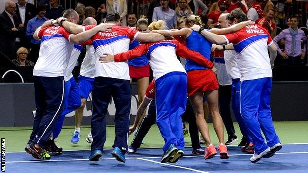 Czech Republic celebrate