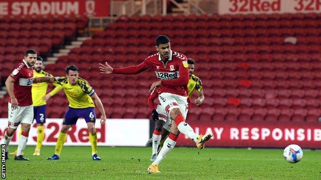 Ashley Fletcher scores a penalty