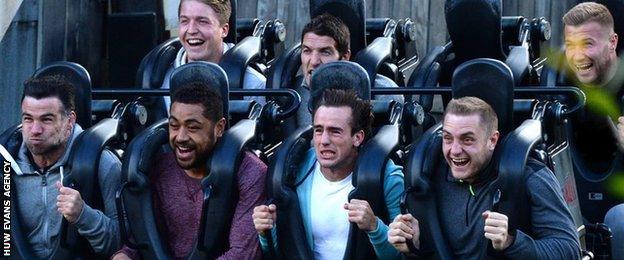 Some Wales players went to Thorpe Park on their midweek day off